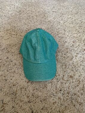 Shimmery Teal Baseball Cap for Women